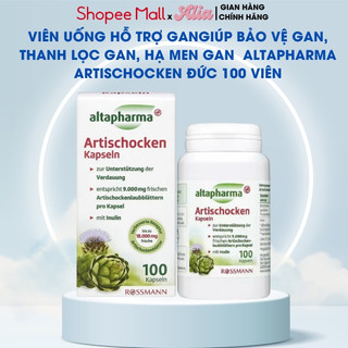  viên uống hỗ trợ bổ gan, thanh lọc Gan, Hạ Men Gan Altapharma Artischocken Đức 100 viên