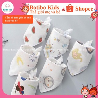 Yếm khăn xô hoa hàng việt nam có cúc bấm botibo kids