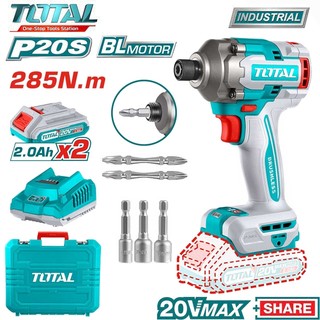 Máy siết vít dùng pin 20v total không chổi than - lực siết 285n/m tirli2028
