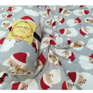 Mền nỉ cotton thái noen xám đi xe, đi học, văn phòng