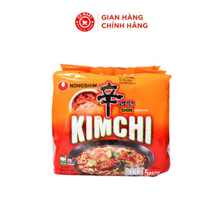 Lốc 5 gói mì kim chi nongshim hàn quốc, 120g/gói