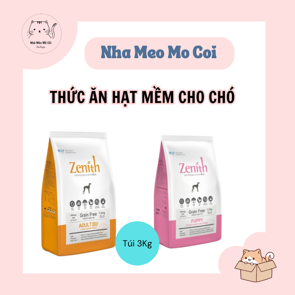 Thức ăn hạt mềm Zenith / Nutri Plan cho chó - Túi 1.2- 3kg