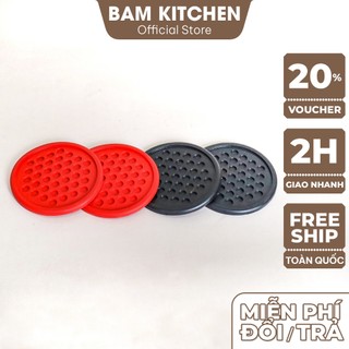 Đế lót ly cao su tổ ong Bam KITCHEN chống trượt tiện lợi cao cấp LLTO02F – Gia dụng bếp