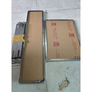 Bộ Khung Biển Số Inox Và Ốp Mica ( Trước + Sau + Pat ) Gắn Ô tô Mẫu Cũ