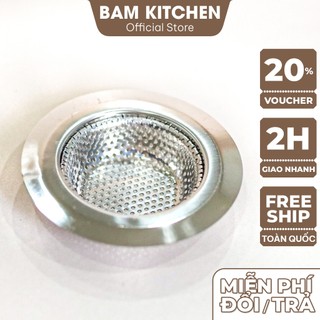 Dụng cụ lọc ngăn rác bồn rửa chén inox Bam KITCHEN đường kính 12cm cao cấp NR01F