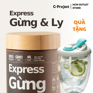 Express Gừng & Ly thuỷ tinh lơ lửng thức uống