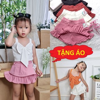 [TẶNG ÁO] Chân váy quần tầng cho bé gái từ 10 đến 30kg (Tặng kèm áo nơ siêu kute)
