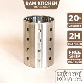 Ống đũa inox tròn Bam KITCHEN sáng bóng có lỗ thông thoáng cao cấp ODT01F