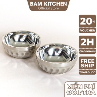 Tô inox 2 lớp Bam KITCHEN cách nhiệt 16cm cao cấp T01F