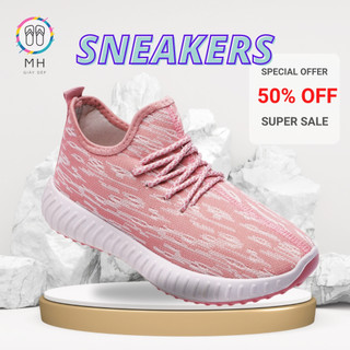 Giày thể thao nữ, giày sneaker chữ M hoa cúc, thông hơi đế cao su siêu mềm