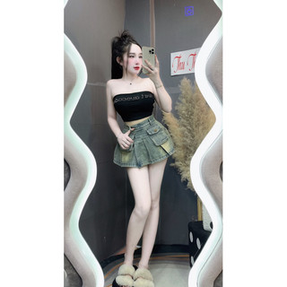 áo ống cúp đính đá có kèm mút đệm
