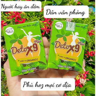 Detox x9 thải mỡ bụng hộp 55 viên hàng chuẩn