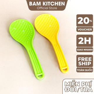 Vá múc cơm chống dính Bam KITCHEN chất liệu nhựa PP chịu nhiệt cao cấp VMCN01F
