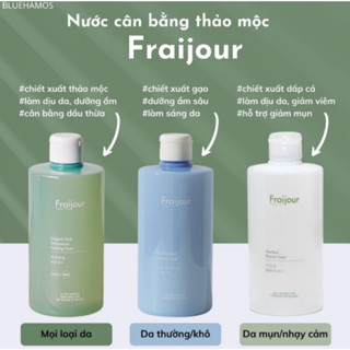   Chai 500ml - Date 2028  Nước Hoa Hồng Se Khít Lỗ Chân Lông Cân Bằng Da Fraijour Toner Hàn Quốc 
