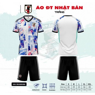 Quần áo Đá Banh Đội Tuyển Nhật Trắng Xanh