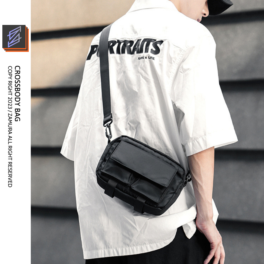 Túi đeo chéo nam nữ nhiều ngăn tiện lợi vải oxford cao cấp chống nước chống cước kiểu dáng basic thời trang ZM017