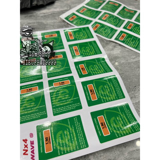 Tem Năng Lượng Xanh lá dán dè trước dành cho các loại xe
