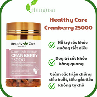 Cranberry 25000mg ,Nam việt quất,Lợi tiểu, Làm sạch bàng quang ,Đường tiết niệu, Healthy Care, Cranberry 25000 90 viên