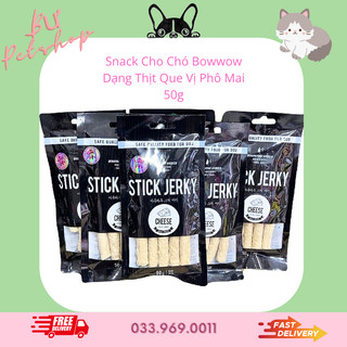 Snack cho chó thịt que phô mai bowwow 50g