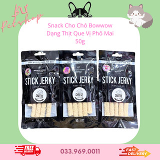 Snack Cho Chó Thịt Que Phô Mai Bowwow 50g