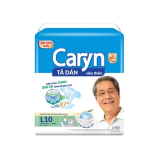 Tã dán người lớn caryn l10/ xl10 miếng, tã dán dùng cho mẹ sau sinh, người già, bịch nguyên 10 miếng