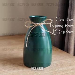 Bình hoa gốm sứ men lạnh dáng tam giác nhiều màu