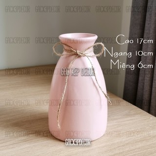 Bình hoa gốm sứ men lạnh dáng tam giác nhiều màu