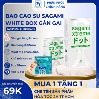 Bao cao su siêu mỏng Sagami whitebox hộp 10 chiếc