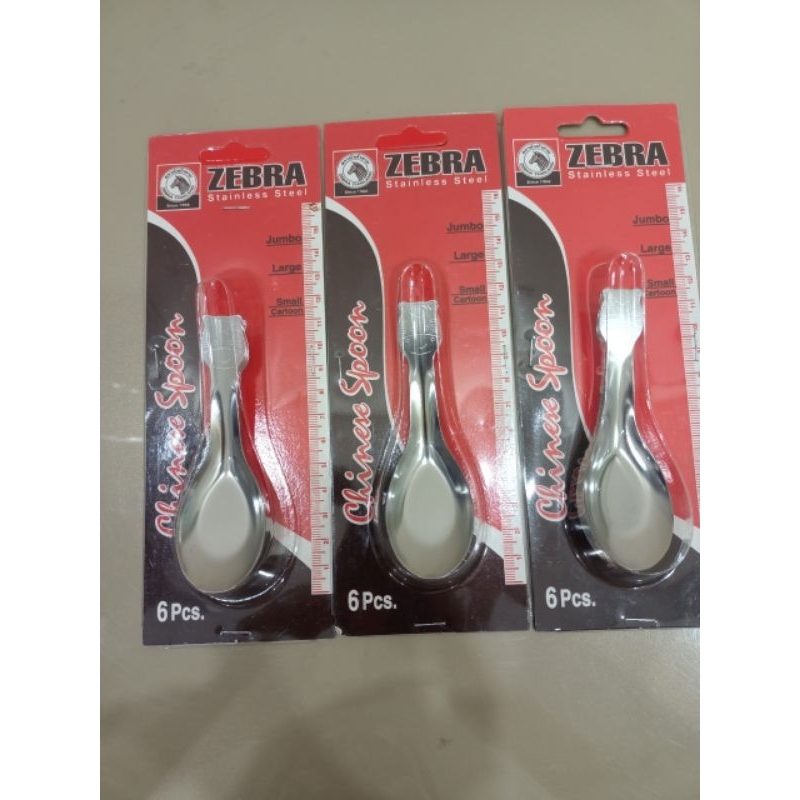Vĩ 6 muỗng inox Zebra Kiddy Pack -100181