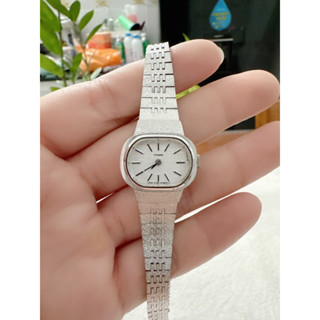 Đồng hồ nữ si nhật chạy bằng cơ lên dây cót tay hiệu Citizen, dây khoá zin