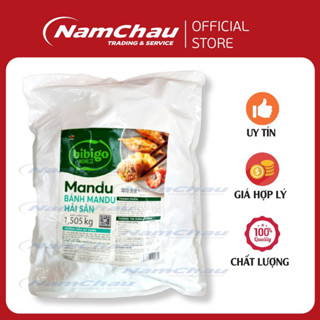 Bánh xếp Mandu Hải sản CJ Food Bibigo 1.505gr chiên, rán, hấp tiện lợi [Giao hoả tốc HN]