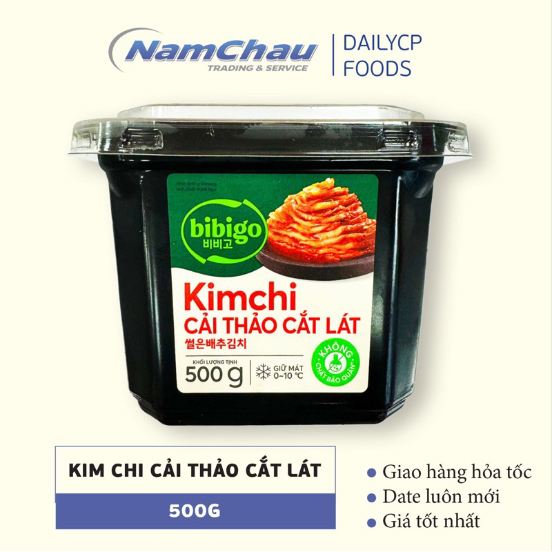 Kimchi cải thảo cắt lát Ông Kim's Bibigo (CJ Food) túi 500g [HN giao hỏa tốc]