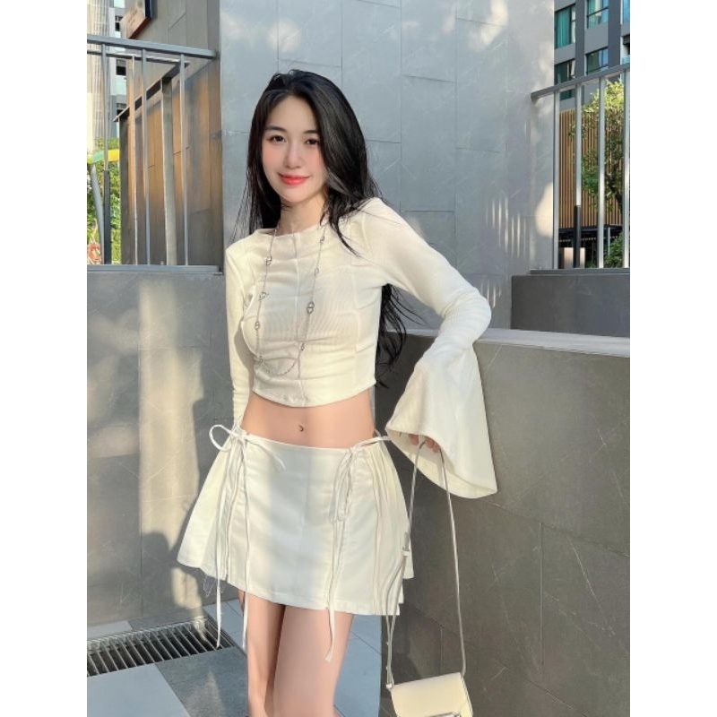 🍒🍒 ÁO CROPTOP TAY CON NHÚNG NGỰC 💯💯