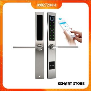 Khóa vân tay cửa nhôm kính, xingfa dùng app TTlock