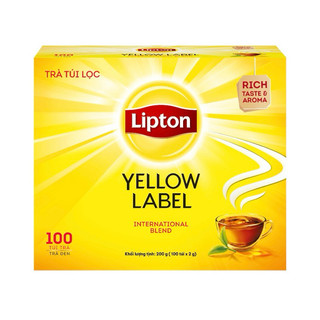 TRÀ LIPTON NHÃN VÀNG YELLOW LABEL HỘP 100 TÚI LỌC/ LIPTON BLACK TEA