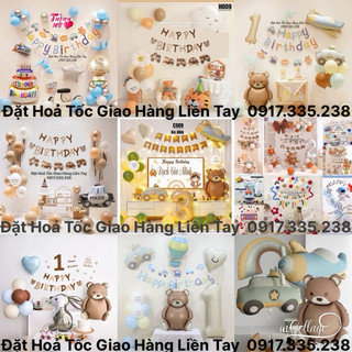 Set bóng trang trí sinh nhật kiểu hàn quốc