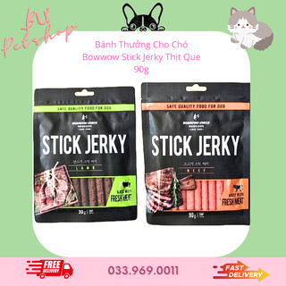 Bánh Thưởng Cho Chó Stick Jerky Thịt Que Bowwow 90g