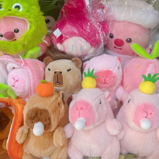 Tổng hợp móc khoá bông hot trend loopy / capybara / melody / môi tều