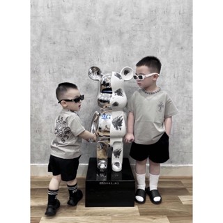 Bộ quần áo cho bé trai hình chôm hít logo cổ, set áo phông quần short trẻ em.TPKIDS.[M718]