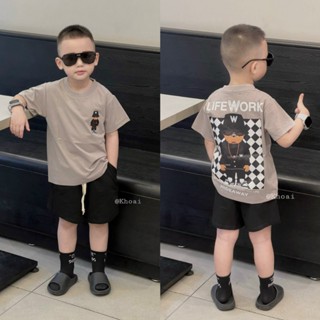 Áo thun cộc tay Life Work chó Zik Zak cho bé và gia đình chất cotton co giãn thoáng mát COOKY KIDS