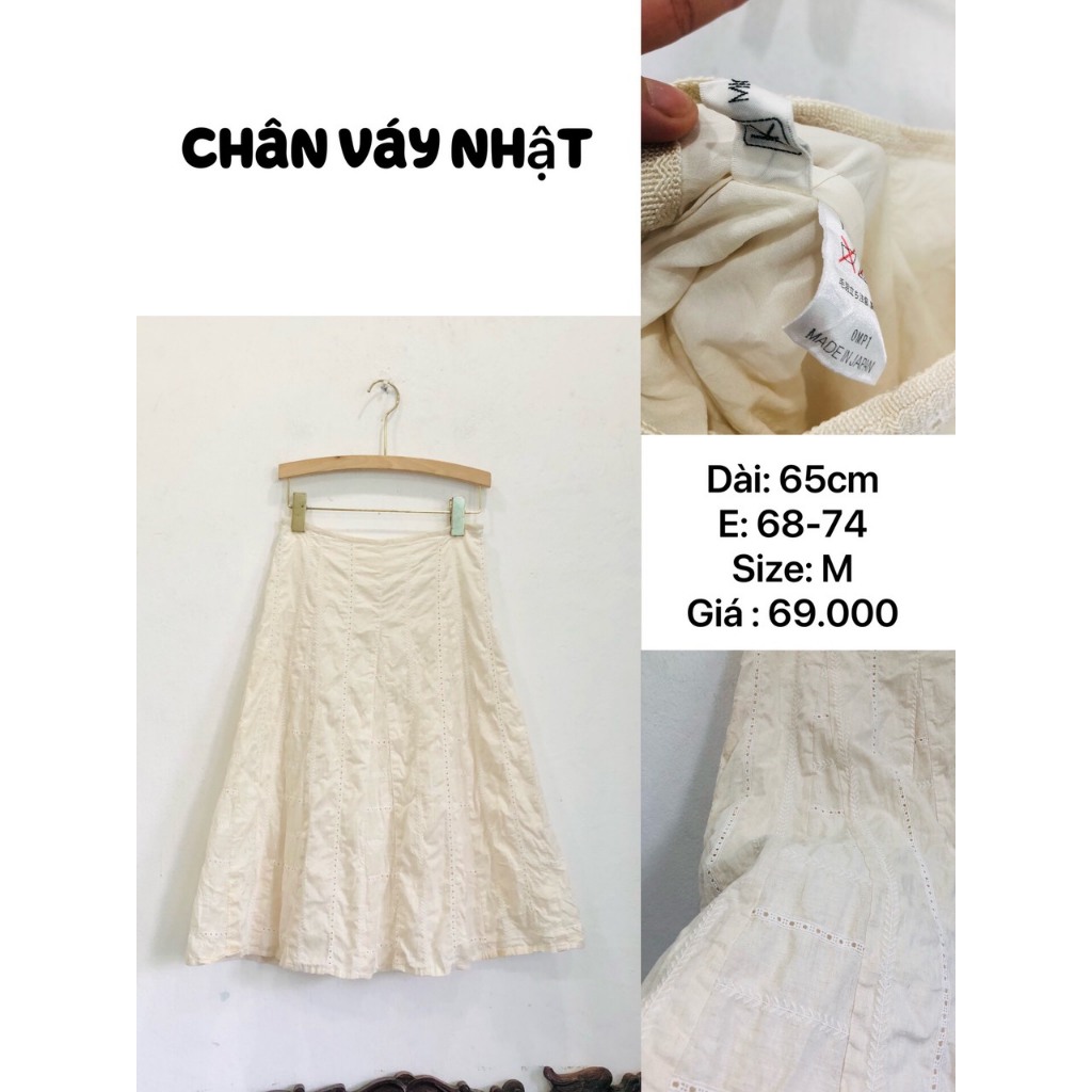 2hand chân váy nhật xô be CV103 tiembixanh