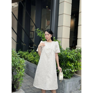 ĐẦM GẤM CỔ ĐÍNH NGỌC - BIMI