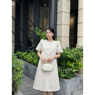 ĐẦM GẤM CỔ ĐÍNH NGỌC - BIMI