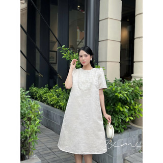 ĐẦM GẤM CỔ ĐÍNH NGỌC - BIMI
