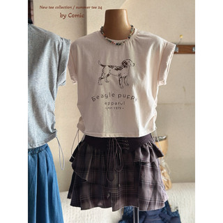 Áo thun croptop cánh dơi rút eo 9316- Comic