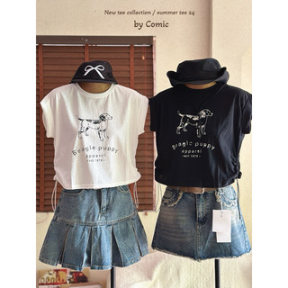 Áo thun croptop cánh dơi rút eo 9316- Comic