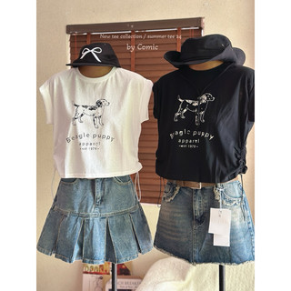 Áo thun croptop cánh dơi rút eo 9316- Comic