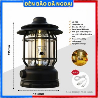 Đèn cắm trại dã ngoại, đèn tích điện, đèn du lịch chống nước, sạc pin tích điện 1200mAh