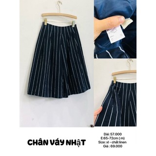 2hand chân váy si nhật kẻ sọc CV107 tiembixanh