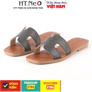 Dép chữ H - dép lê da bò HT.NEO quai da bò siêu mềm dế khâu chắc chắn kiểu dáng nhẹ nhàng SDN236